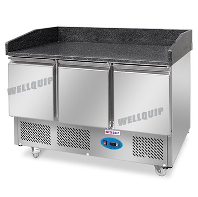1-23.jpg commercial saladette pizza prep fridge with granite counter