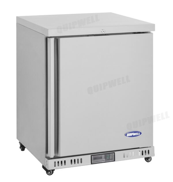 MA24-1A 1-door under bench fridge with double glazed glass doors, LED lighting and 7 Star GEMS rating