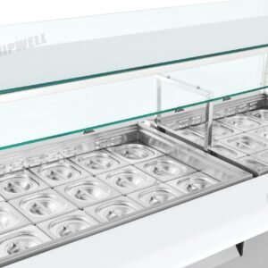 MS64G 3 Door Glass Mega Salad Prep Fridge 640L 30×GN1/6 - Image 6