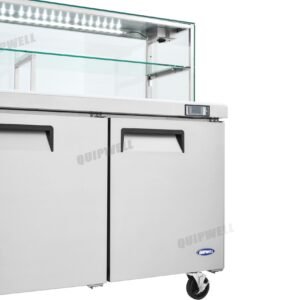 MS64G 3 Door Glass Mega Salad Prep Fridge 640L 30×GN1/6 - Image 7