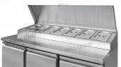 commercial saladette prep fridge for pizzerias, cafés, and restaurants