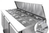 commercial saladette prep fridge for pizzerias, cafés, and restaurants