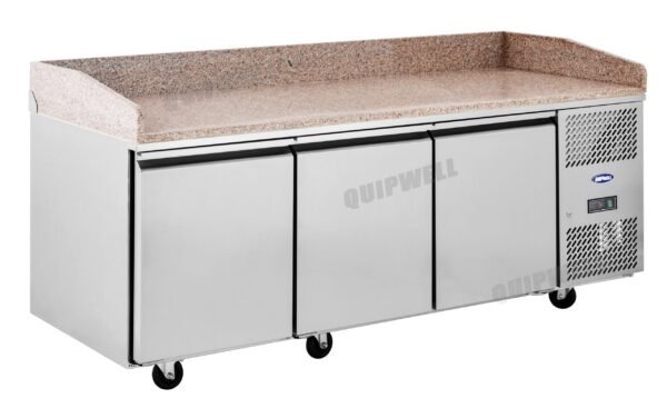 SM300-1A commercial bakery prep fridge with granite benchtop and splashback