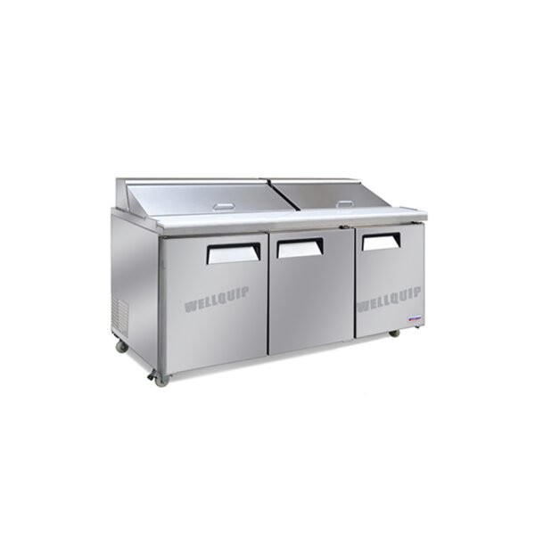 SSA54.jpg commercial salad prep fridge with stainless steel GN pans