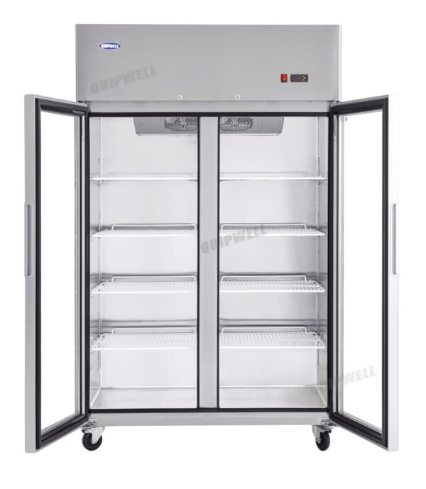 TGC10-3A 2-door commercial upright display fridge with Low-E glass and LED lighting