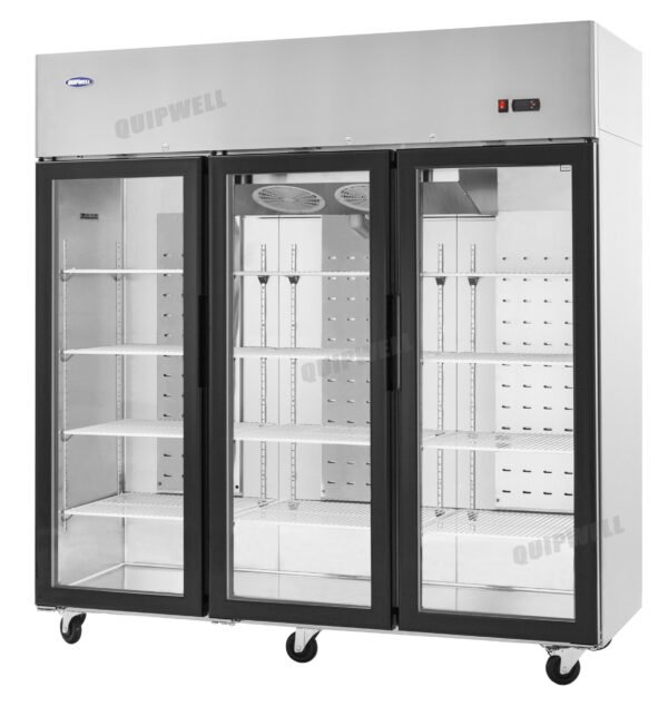 TGC16B-1A 3-door commercial upright display freezer with triple-glazed glass doors and LED lighting
