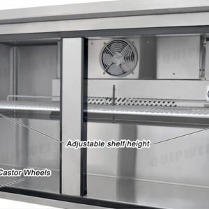 commercial pizza prep fridge for pizzerias, cafés, and restaurants