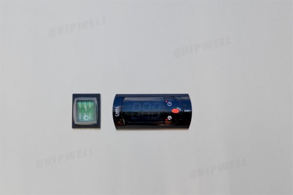 Powerful upright display freezer with 1400L capacity, fan-forced cooling and auto defrost